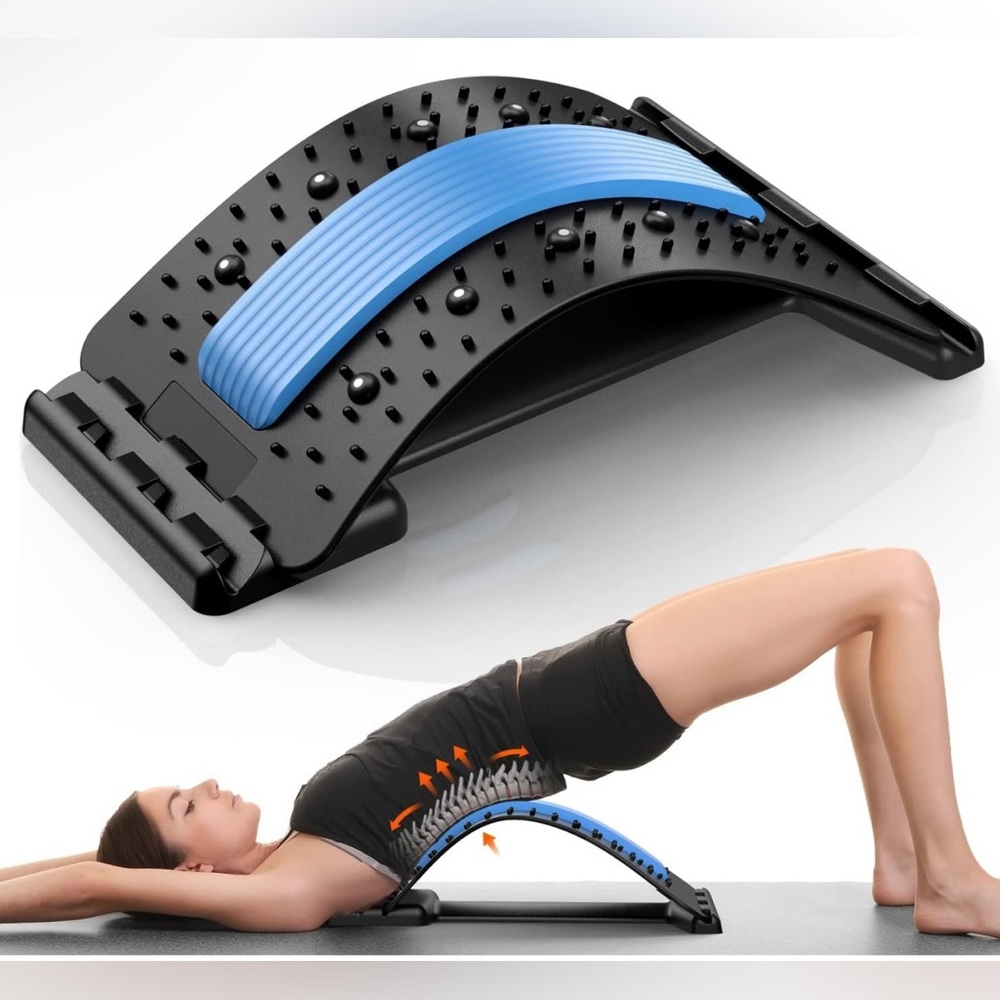 Back Stretcher, Multi-Level Back Stretcher, Upper and Lower Back Pain Relief Dev